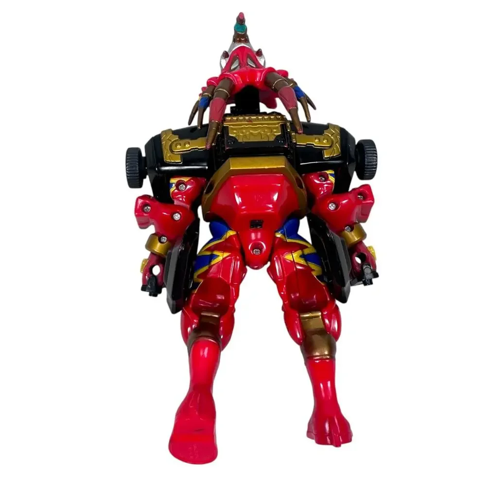 2003 Bandai Power Rangers Dino Thunder Red Ranger Triceratops Action Figure 7.5